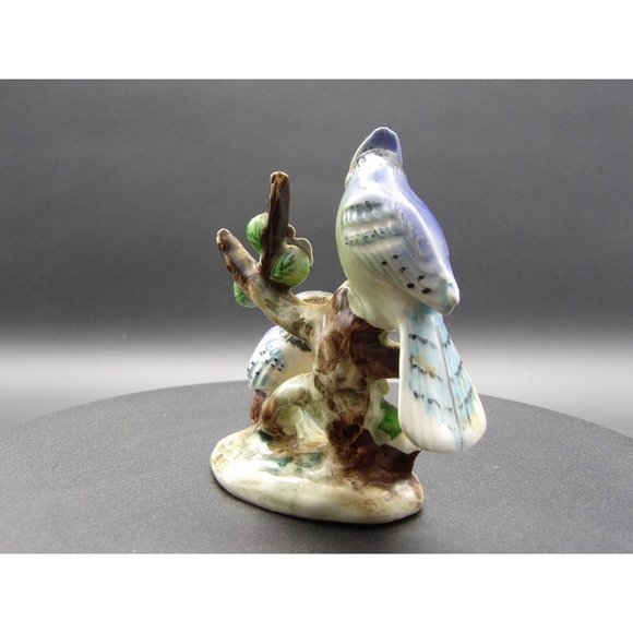 Vintage Blue Jay with Baby Figurine Marked "Blue Jar" 4" H x 3 1/2" W x 2" D - Picture 4 of 9
